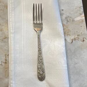 White Linen Napkins Floral (Set of 10), Holiday, Dinner, Event, Cocktails